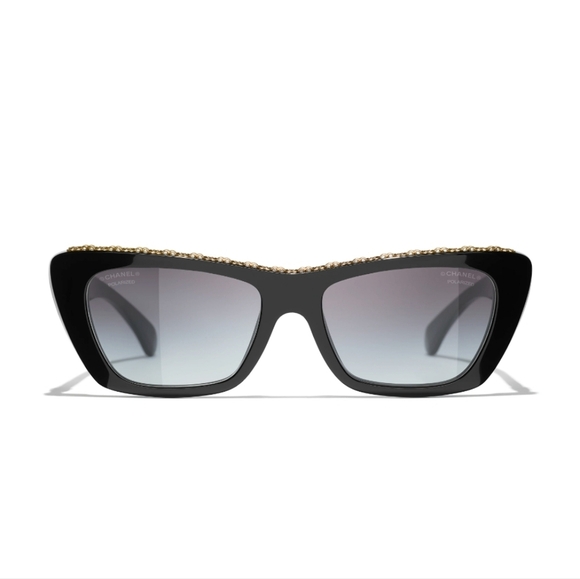CHANEL Butterfly Black Gold Sunglasses - Picture 1 of 13